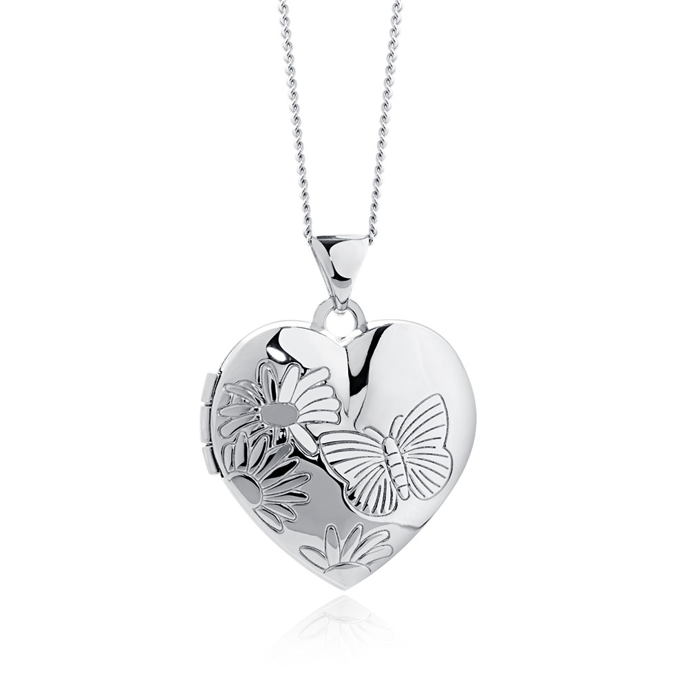 Heart Locket in Sterling Silver