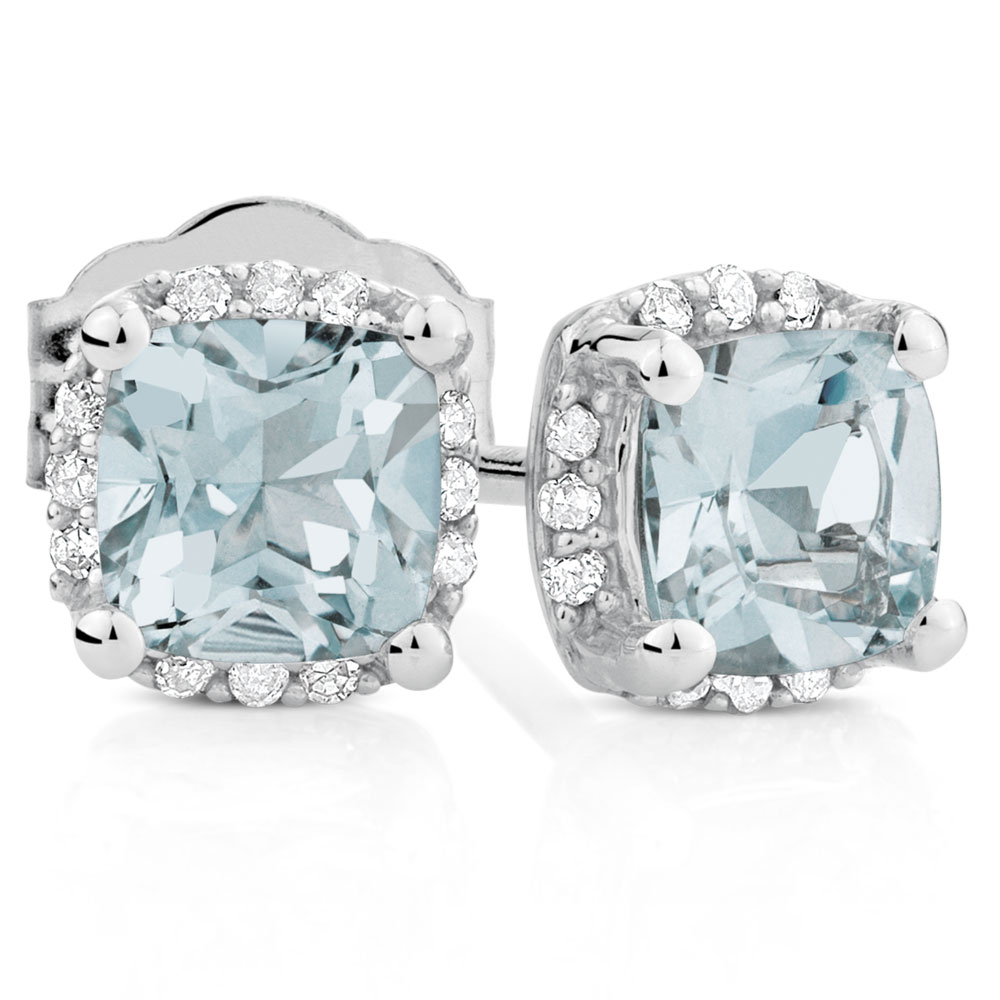Blue Diamond Stud Earrings Blue Diamond Stud Earrings