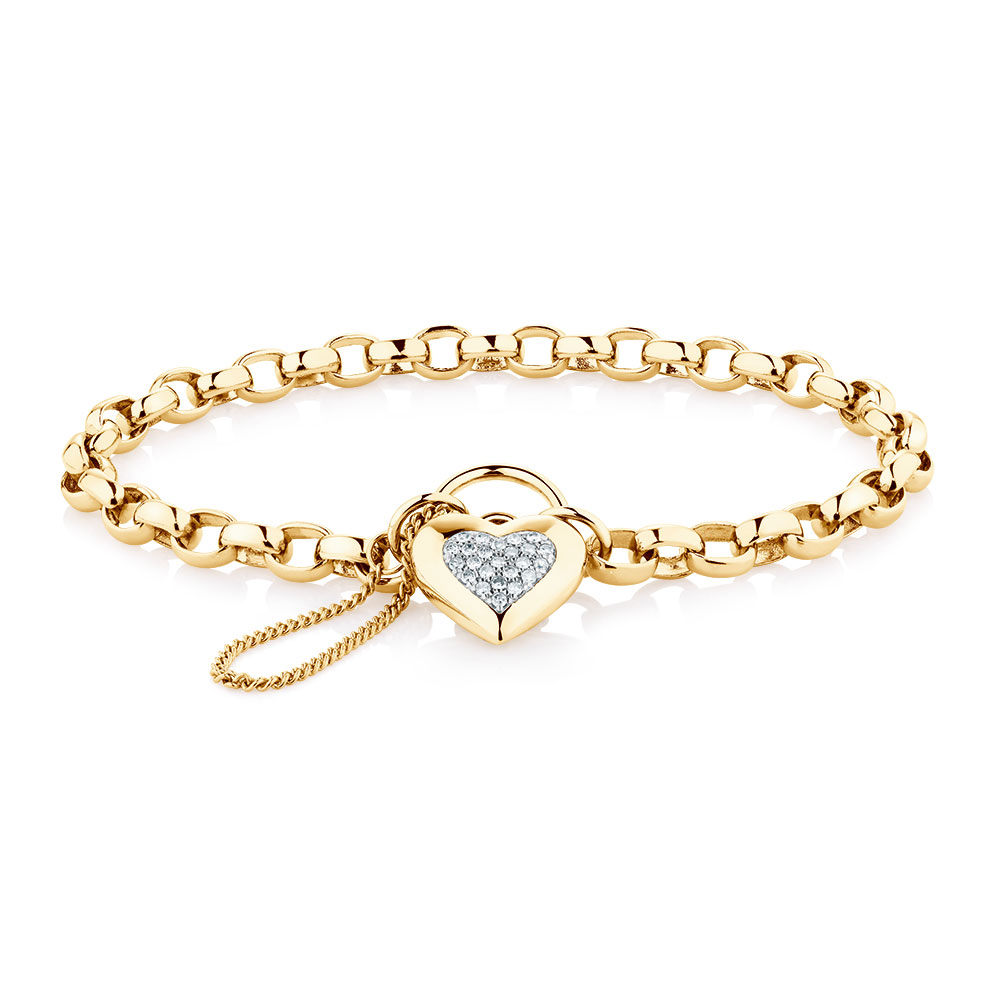 Ladies gold belcher bracelet Clearance
