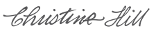 Christine Hill's signature