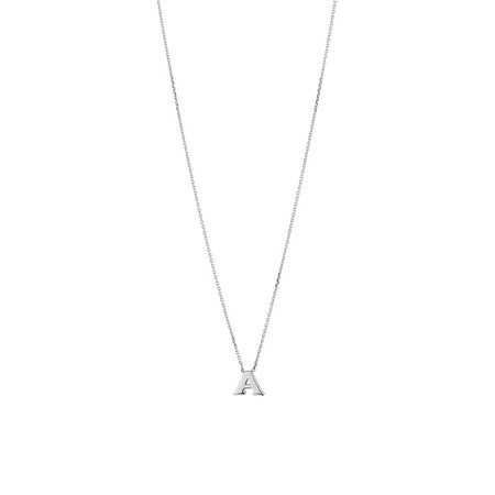 'A' Initial Necklace in Sterling Silver 'A' Initial Necklace in Sterling Silver