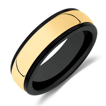 Ring in Black Titanium & 10kt Yellow Gold Ring in Black Titanium & 10kt Yellow Gold