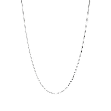 55cm (22") Curb Chain in Sterling Silver 55cm (22") Curb Chain in Sterling Silver