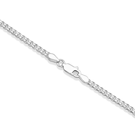 60cm (24") 2.5mm-3mm Width Curb Chain in Sterling Silver 60cm (24") 2.5mm-3mm Width Curb Chain in Sterling Silver