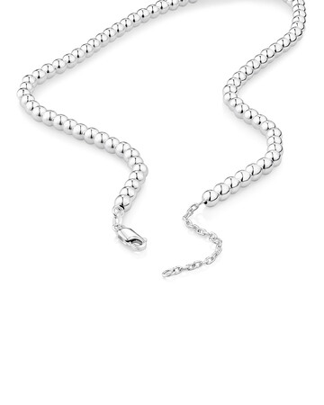 45cm (18") Bead Necklace in Sterling Silver 45cm (18") Bead Necklace in Sterling Silver