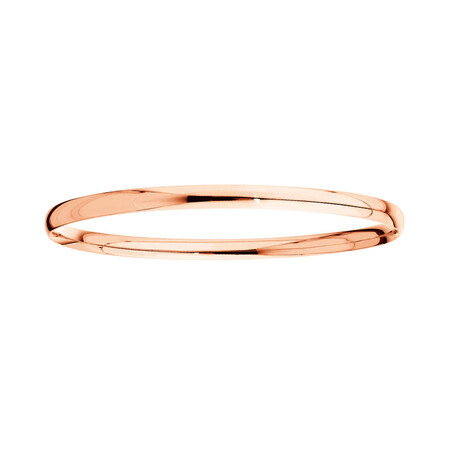 Oval Bangle in 10ct Rose Gold Oval Bangle in 10ct Rose Gold