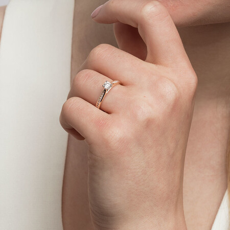 Engagement Ring with 1/2 Carat TW of Diamonds in 14kt Yellow & White Gold Engagement Ring with 1/2 Carat TW of Diamonds in 14kt Yellow & White Gold
