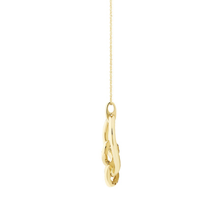 Large Knots Pendant with 0.22 Carat TW of Diamonds in 10kt Yellow Gold Large Knots Pendant with 0.22 Carat TW of Diamonds in 10kt Yellow Gold
