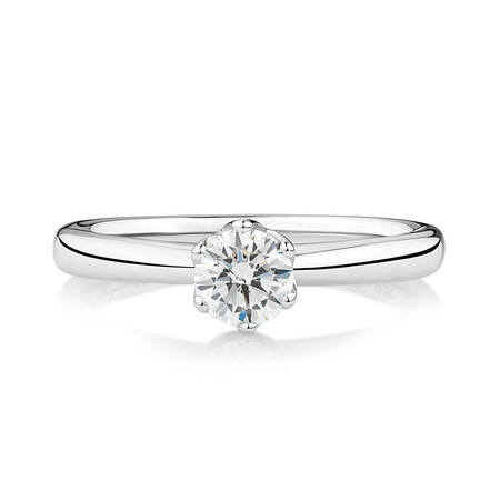 Whitefire Solitaire Engagement Ring with a 1/2 Carat TW Diamond in 18ct White & 22ct Yellow Gold Whitefire Solitaire Engagement Ring with a 1/2 Carat TW Diamond in 18ct White & 22ct Yellow Gold