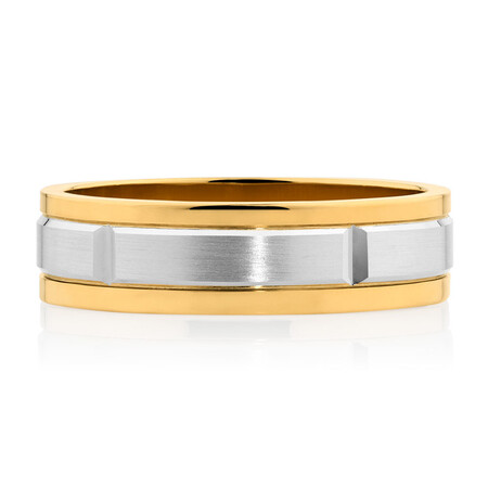 Men's Wedding Band in 10ct Yellow & White Gold Men's Wedding Band in 10ct Yellow & White Gold