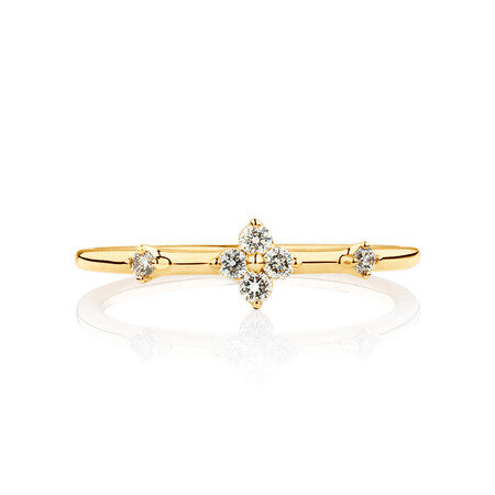 Stacker Ring with Diamonds in 10ct Yellow Gold Stacker Ring with Diamonds in 10ct Yellow Gold