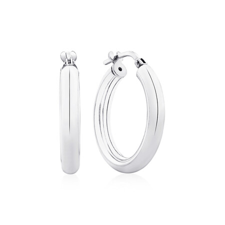 20mm Hoop Earrings in Sterling Silver 20mm Hoop Earrings in Sterling Silver