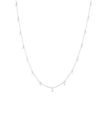 Disk Necklace in Sterling Silver 45cm + 5cm Disk Necklace in Sterling Silver 45cm + 5cm