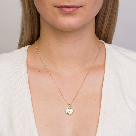 Heart Locket in 10ct Yellow Gold & Sterling Silver Heart Locket in 10ct Yellow Gold & Sterling Silver
