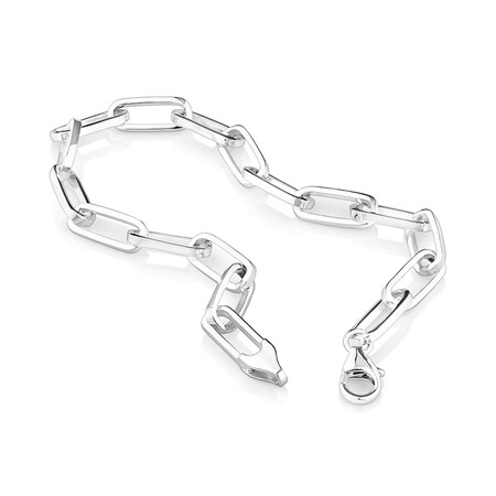 19cm (7.5") Paperclip Bracelet in Sterling Silver 19cm (7.5") Paperclip Bracelet in Sterling Silver