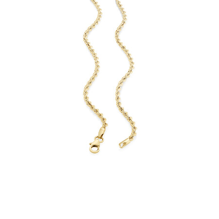 45cm (18") 2.5mm Rope Chain in 10kt Yellow Gold 45cm (18") 2.5mm Rope Chain in 10kt Yellow Gold