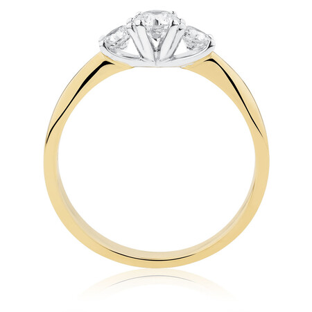 Engagement Ring with 1/2 Carat TW of Diamonds in 10kt Yellow/White Gold Engagement Ring with 1/2 Carat TW of Diamonds in 10kt Yellow/White Gold