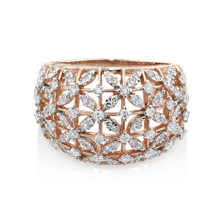Ring with 0.75 Carat TW of Diamonds in 10ct Rose Gold Ring with 0.75 Carat TW of Diamonds in 10ct Rose Gold