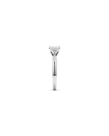 Certified Solitaire Engagement Ring with 1 Carat TW Diamond in 18kt White Gold Certified Solitaire Engagement Ring with 1 Carat TW Diamond in 18kt White Gold