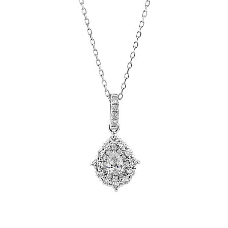 Vintage Pear Pendant with 0.25 Carat TW of Diamonds in 18kt White Gold Vintage Pear Pendant with 0.25 Carat TW of Diamonds in 18kt White Gold