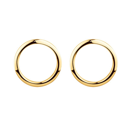 10mm Circle Stud Earrings in 10kt Yellow Gold 10mm Circle Stud Earrings in 10kt Yellow Gold