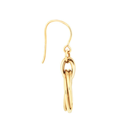 Circle Drop Earrings in 10kt Yellow Gold Circle Drop Earrings in 10kt Yellow Gold