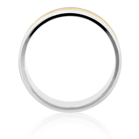 Men's Wedding Band in 10ct Yellow & White Gold Men's Wedding Band in 10ct Yellow & White Gold