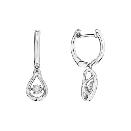 Everlight Earrings with Diamonds in Sterling Silver Everlight Earrings with Diamonds in Sterling Silver