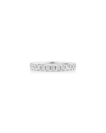 Wedding Band with 0.50 Carat TW of Diamonds in 18ct White Gold Wedding Band with 0.50 Carat TW of Diamonds in 18ct White Gold