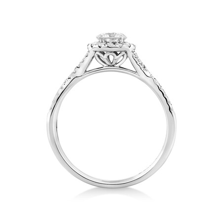 Engagement Ring with 0.70 Carat TW of Diamonds in 14kt White Gold Engagement Ring with 0.70 Carat TW of Diamonds in 14kt White Gold