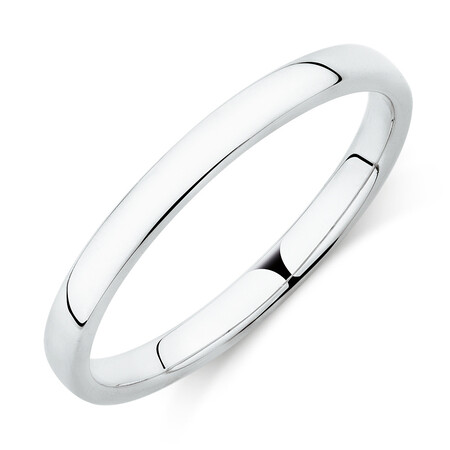 High Domed Wedding Band in 18ct White Gold High Domed Wedding Band in 18ct White Gold