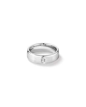 Men's Ring with 0.15 Carat TW of Diamonds in 10ct White Gold Men's Ring with 0.15 Carat TW of Diamonds in 10ct White Gold