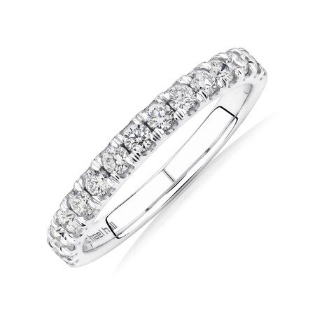 Wedding Band with 0.50 Carat TW of Diamonds in 18kt White Gold