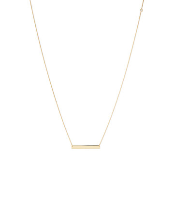 Engravable Bar Necklace in 10kt Yellow Gold Engravable Bar Necklace in 10kt Yellow Gold