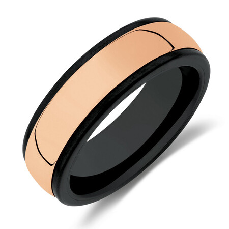 Ring in Black Titanium & 10kt Rose Gold