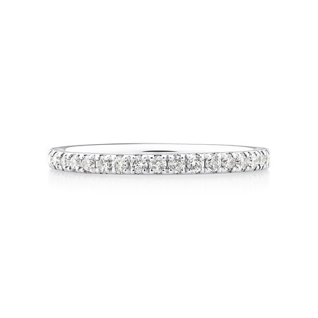 Wedding Band with 0.34 Carat TW of Diamonds in 14kt White Gold Wedding Band with 0.34 Carat TW of Diamonds in 14kt White Gold