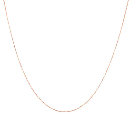 45cm (18") Box Chain in 10ct Rose Gold 45cm (18") Box Chain in 10ct Rose Gold