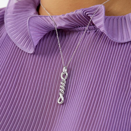 Twist Loop Pendant In Sterling Silver Twist Loop Pendant In Sterling Silver