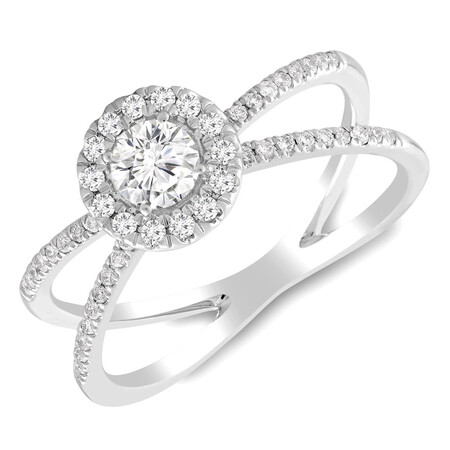 Ring with 0.55 Carat TW of Diamonds in 10ct White Gold Ring with 0.55 Carat TW of Diamonds in 10ct White Gold