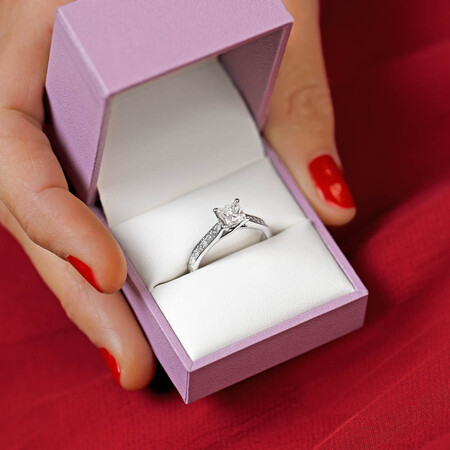 Solitaire Engagement Ring With 1 1/4 Carat TW of Diamonds In 14ct White Gold Solitaire Engagement Ring With 1 1/4 Carat TW of Diamonds In 14ct White Gold
