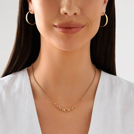45cm (17") Graduated Belcher Chain in 10ct Yellow Gold 45cm (17") Graduated Belcher Chain in 10ct Yellow Gold