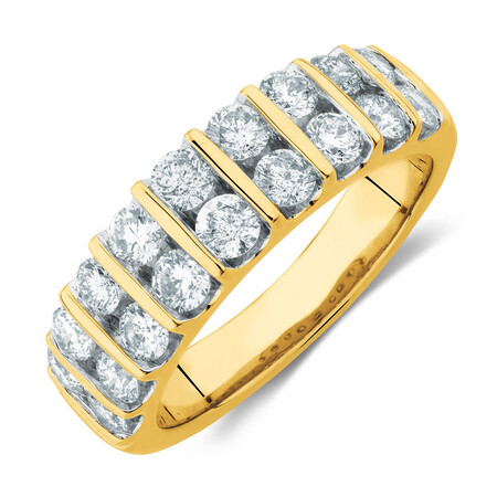 Ring with 1 1/2 Carat TW of Diamonds in 10ct Yellow Gold Ring with 1 1/2 Carat TW of Diamonds in 10ct Yellow Gold