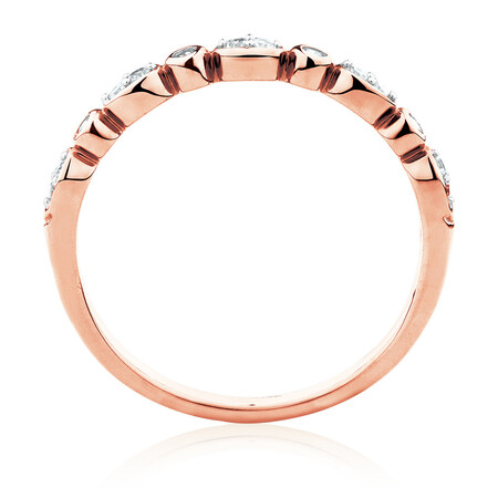 Evermore Wedding Band with Diamonds in 10ct Rose Gold Evermore Wedding Band with Diamonds in 10ct Rose Gold