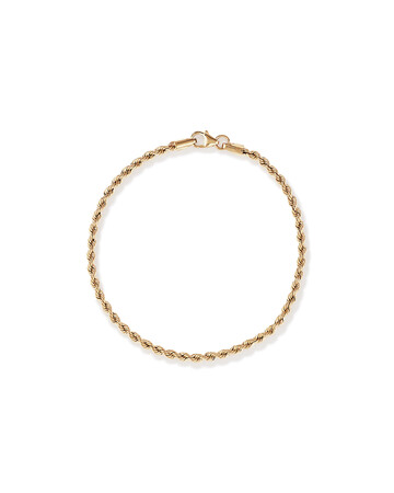 19cm (7.5") Rope Bracelet in 10kt Yellow Gold 19cm (7.5") Rope Bracelet in 10kt Yellow Gold