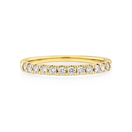 Wedding Band with 1/4 Carat TW of Diamonds in 14kt Yellow Gold Wedding Band with 1/4 Carat TW of Diamonds in 14kt Yellow Gold