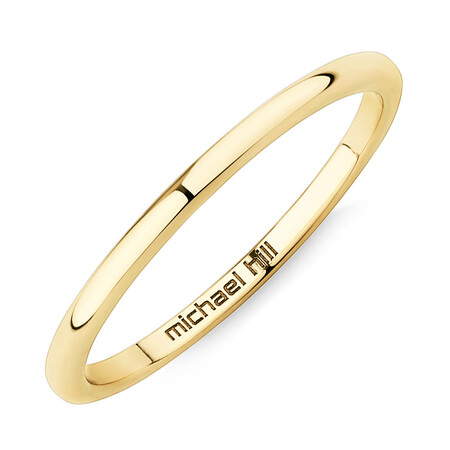 1.4mm High Domed Band Ring in 10kt Yellow Gold 1.4mm High Domed Band Ring in 10kt Yellow Gold