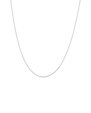 50cm (20") 1mm-1.5mm Width Diamond Cut Belcher Chain in 18kt White Gold 50cm (20") 1mm-1.5mm Width Diamond Cut Belcher Chain in 18kt White Gold