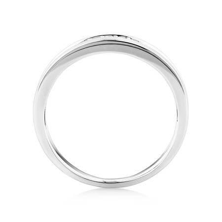 Ring with 0.10 Carat TW of Diamonds in 10ct White Gold Ring with 0.10 Carat TW of Diamonds in 10ct White Gold