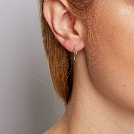 16mm Sleeper Earrings in Sterling Silver 16mm Sleeper Earrings in Sterling Silver