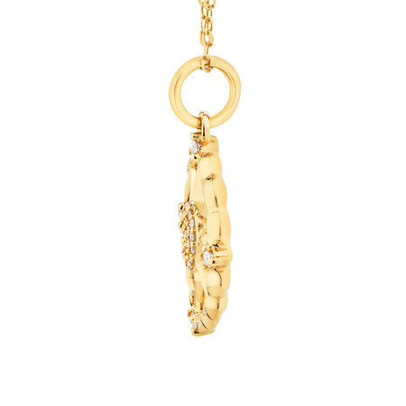 Sun Pendant with 0.11 Carat TW of Diamonds in 10kt Yellow Gold Sun Pendant with 0.11 Carat TW of Diamonds in 10kt Yellow Gold